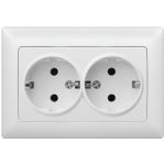 Розетка двойная с заземлением Anura Marmaris