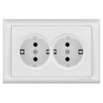 Розетка двойная с заземлением Anura Anamur