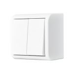 Выключатель наружный двухклавишный Anura Kumluca