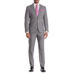 Костюм Kenneth Cole, с двумя пуговицами, сетло-серый