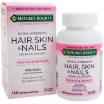 Экстра сильные волосы, кожа и ногти NATURE'S BOUNTY, 5000 мкг, 150 капсул