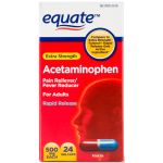 Гелевые капсулы для снятия боли, жаропонижающее Equate Acetominophen, 500 мг, 24 капсул