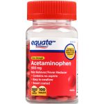 Обезболивающее, жаропонижающее, не содержит аспирин Equate Acetominophen, 500 мг, 100 таблеток