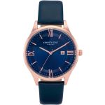 Мужские часы Kenneth Cole New York классические с кожаным ремешком, 44 мм