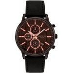 Мужские часы Kenneth Cole New York, с спортивным хронографом и искусственным кожаным ремешком,  44 мм