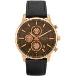 Мужские часы Kenneth Cole New York, с спортивным хронографом и искусственным кожаным ремешком,  44 мм