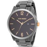 Мужские часы Steve Madden, черные аналоговые, 43 мм