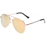 Классические солнцезащитные очки-авиаторы Flash Full Mirror с металлическим каркасом  Gold/Yellow