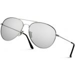 Поляризованные классические солнцезащитные очки-авиаторы Silver