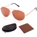 Поляризованные солнцезащитные очки-авиаторы Gold