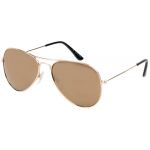 Солнцезащитные очки Newbee Classic Aviator Flash Full Mirror UV Protection Gold/Brown