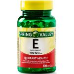 Витамин E Spring Valley,  400 IU, 100 капсул