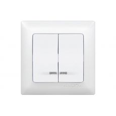 Выключатель двухклавишный с подсветкой Anura Marmaris