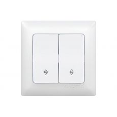 Выключатель проходной двухклавишный Anura Marmaris