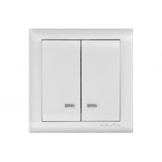 Выключатель двухклавишный с подсветкой Anura Anamur