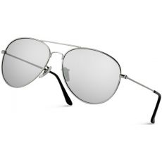 Поляризованные классические солнцезащитные очки-авиаторы Silver