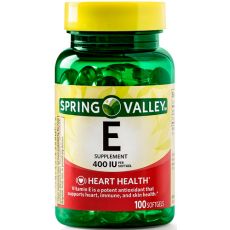 Витамин E Spring Valley,  400 IU, 100 капсул