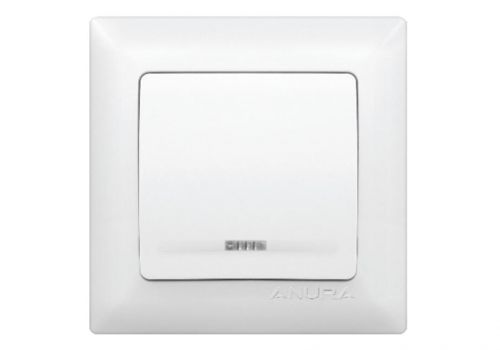 Выключатель одноклавишный с подсветкой Anura Marmaris