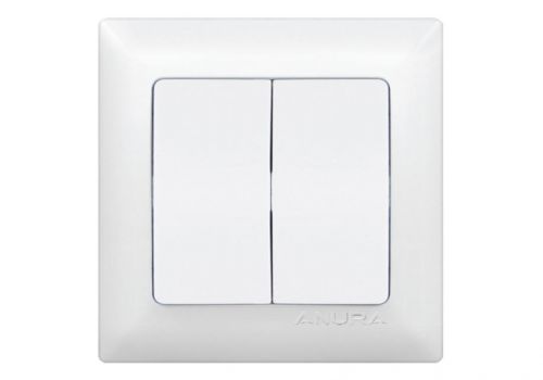 Выключатель двухклавишный Anura Marmaris
