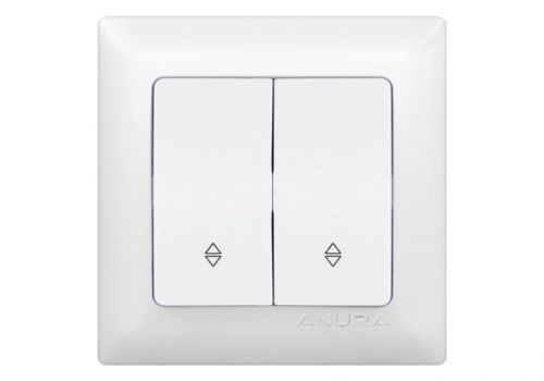 Выключатель проходной двухклавишный Anura Marmaris