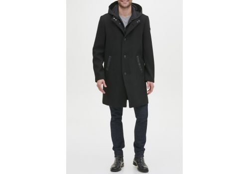 Пальто KENNETH COLE, шерстяное, черный