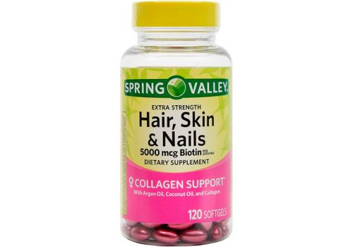 Экстра cильные волосы, кожа и ногти, Spring Valley