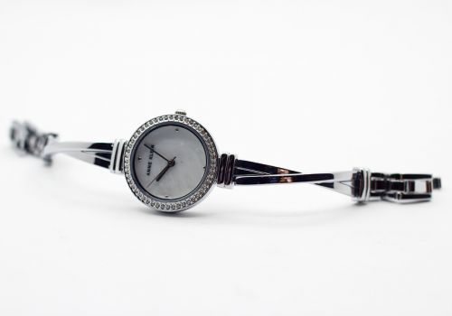 Часы с кристаллами Anne Klein, серебряный