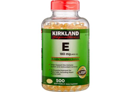Витамин E 180 мг (400 IU), Kirkland Signature, 500 капсул