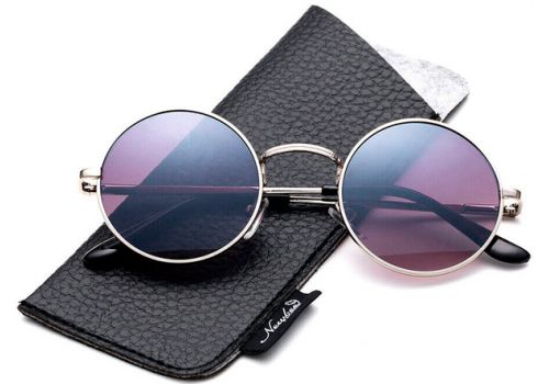 ​Круглые солнцезащитные очки John Lennon Silver/ Gradient smoke