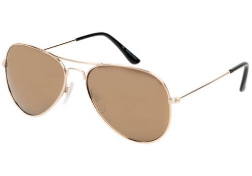 Солнцезащитные очки Newbee Classic Aviator Flash Full Mirror UV Protection Gold/Brown