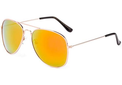 Солнцезащитные очки Newbee Classic Aviator Flash Full Mirror UV Protection Gold/Orange