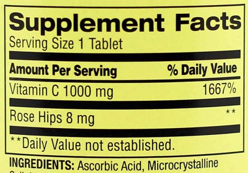 Витамин C Spring Valley, 1000 мг, 250 таблеток