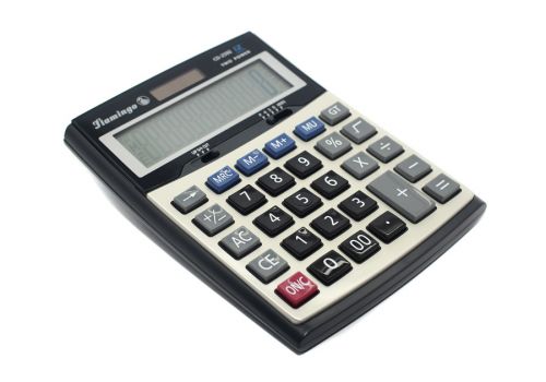 Калькулятор настольный  Flamingo CD-2592 черно-белый
