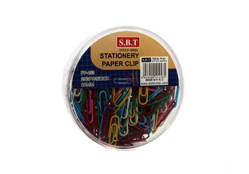 Скрепки цветные для бумаг S.B.T. PP-453, 250 шт