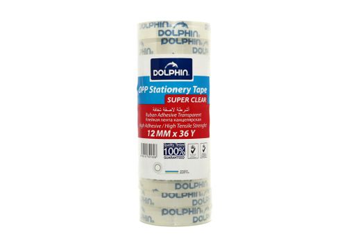 Скотч, лента клейка для ремонта стекол и пластиков Dolphin 12 х 36, 12 шт