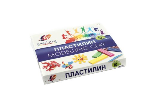 Пластилин ЛУЧ 10 цветов 