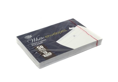 Конверт FIS FSWE 8026P50 162 мм х 229 мм белый 50 шт