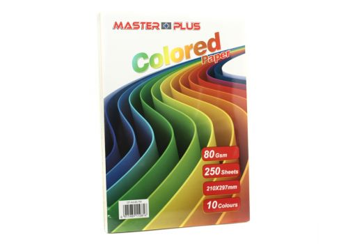 Бумаги цветные для принтера Master Plus А4 210-297 мм 250 лист
