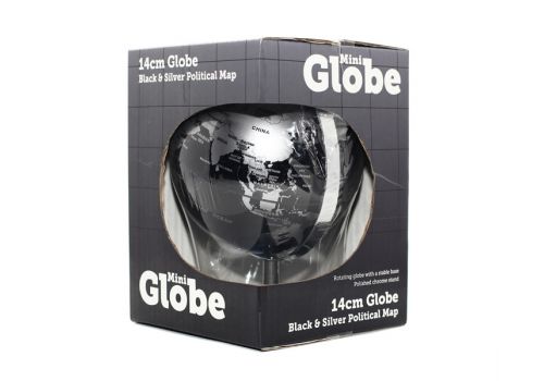 Глобус мини с политической картой 14 см черный 