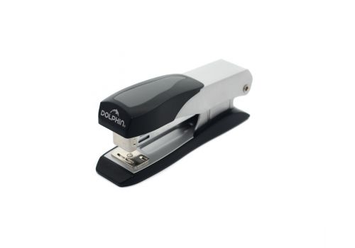 Степлер Dolphin DS-12 металлический черно-серый