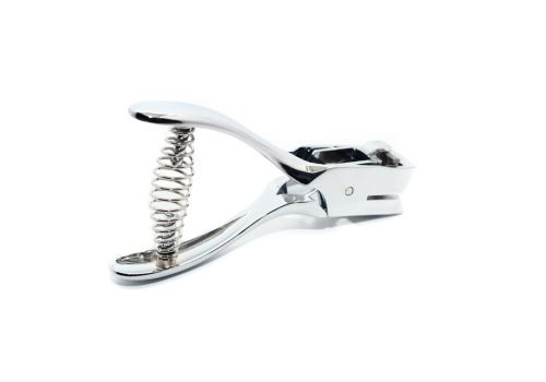 Дырокол для бейджей KW-Trio 9772 серебристый  на 1 овальное отверстие