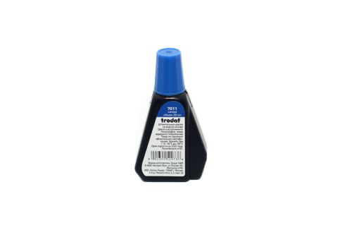 Штемпельная краска, чернила для печати Trodat 7011, 28 мл синяя