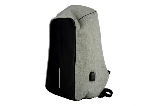 Рюкзак с USB для ноутбука BIAOWANG 17", черно-серый