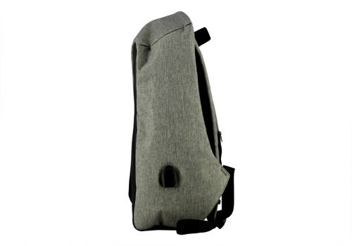 Рюкзак с USB для ноутбука BIAOWANG 17", черно-серый