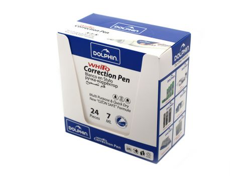 Замазка, ручка-корректор Dolphin DC-200, 7 мл 24 шт