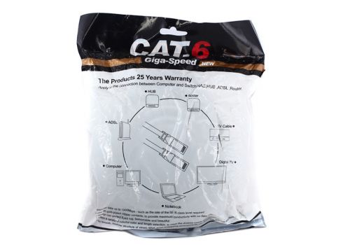 Сетевой кабель Cat6 Patch cord, cерый