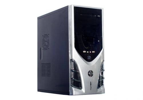 Корпус для компьютера MERCURY EXPRESS, БП 300W, кулер, кабель, черно-серебристый