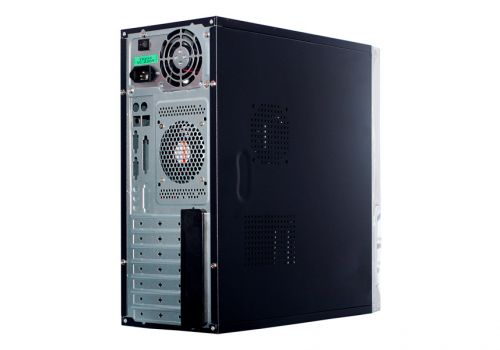 Корпус для компьютера MERCURY EXPRESS, БП 300W, кулер, кабель, черно-серебристый