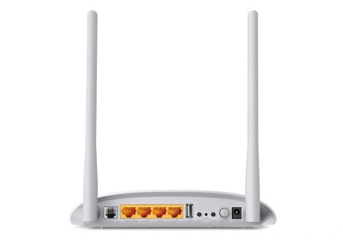 TP-Link TD-W8968, Wi-Fi роутер с ADSL2+ модемом и портом USB, 300 Мбит/с, белый